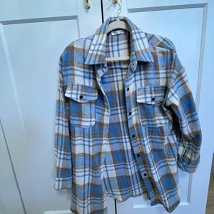Blue Plaid Shacket